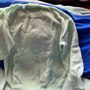 mint green soft sweater, never worn